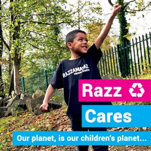 Razzamataz is taking a stand to care for our planet, recycling, climate change, theatre schools, reducing plastic