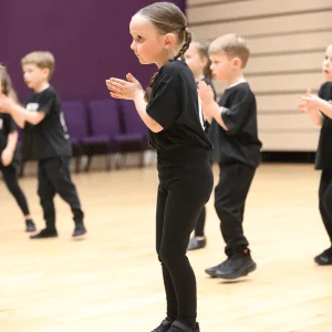 Girl taking part in a dance class