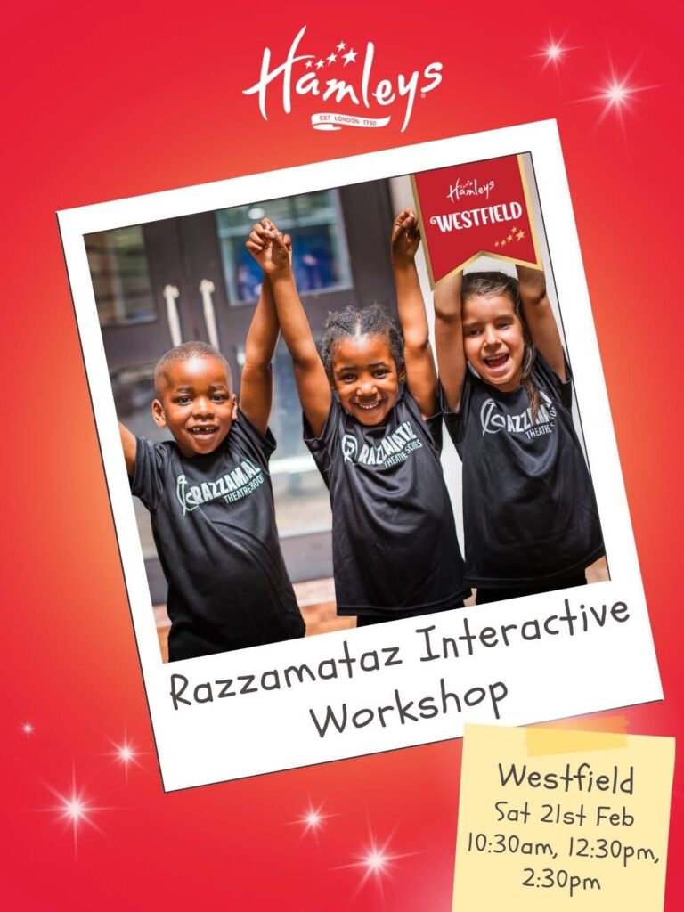 Image advertising interactive workshop by Razzamataz at Hamleys Westfield store.
